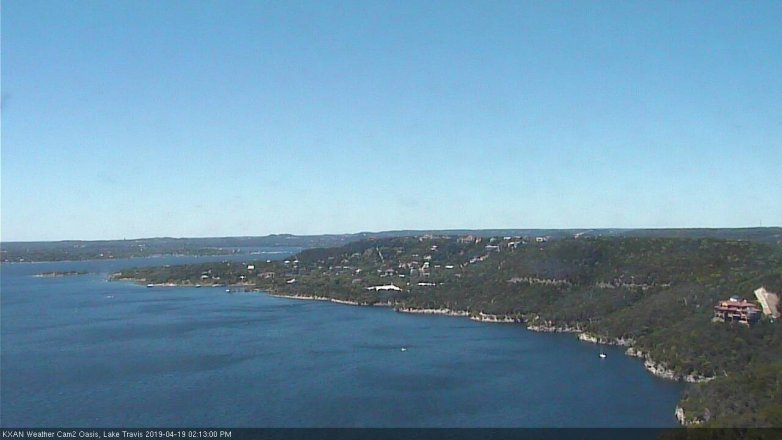Lake Travis webcam, April 19, 2019 1:15 PM CT