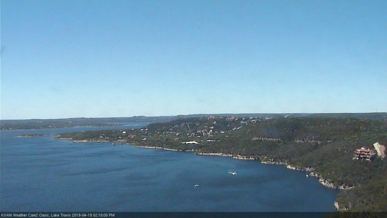 Lake Travis webcam, April 19, 2019 1:20 PM CT