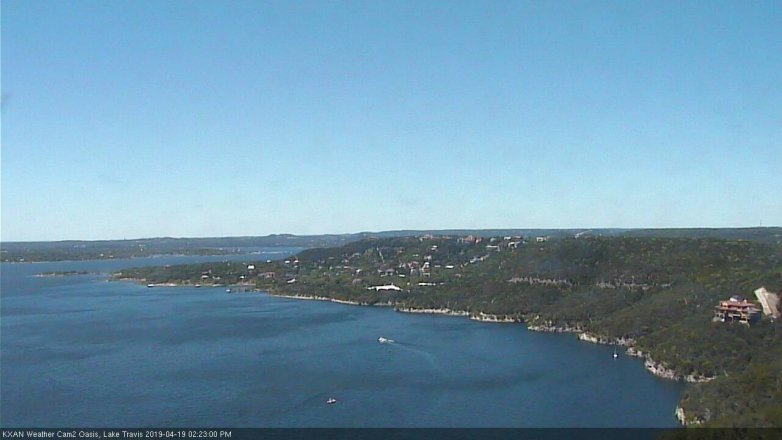 Lake Travis webcam, April 19, 2019 1:25 PM CT