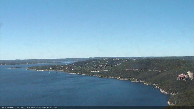 Lake Travis webcam, April 19, 2019 1:30 PM CT