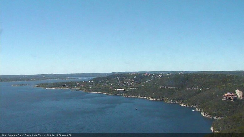 Lake Travis webcam, April 19, 2019 1:50 PM CT