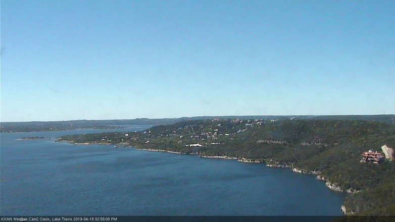 Lake Travis webcam, April 19, 2019 2:00 PM CT