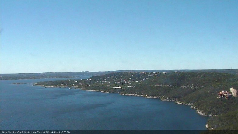 Lake Travis webcam, April 19, 2019 2:05 PM CT