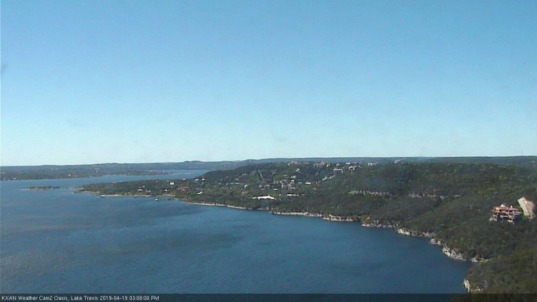 Lake Travis webcam, April 19, 2019 2:10 PM CT