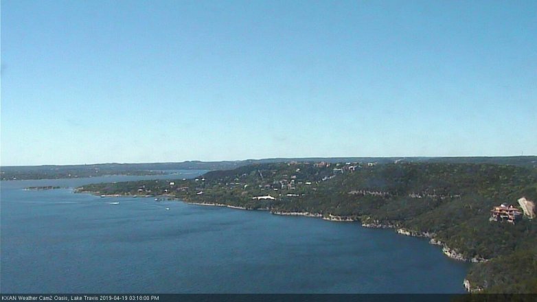 Lake Travis webcam, April 19, 2019 2:20 PM CT