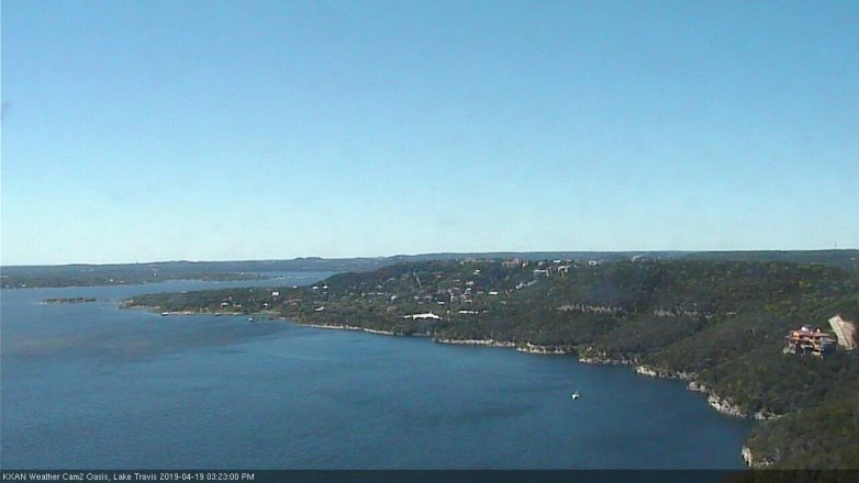 Lake Travis webcam, April 19, 2019 2:25 PM CT