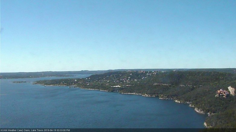 Lake Travis webcam, April 19, 2019 2:35 PM CT