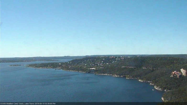 Lake Travis webcam, April 19, 2019 2:40 PM CT