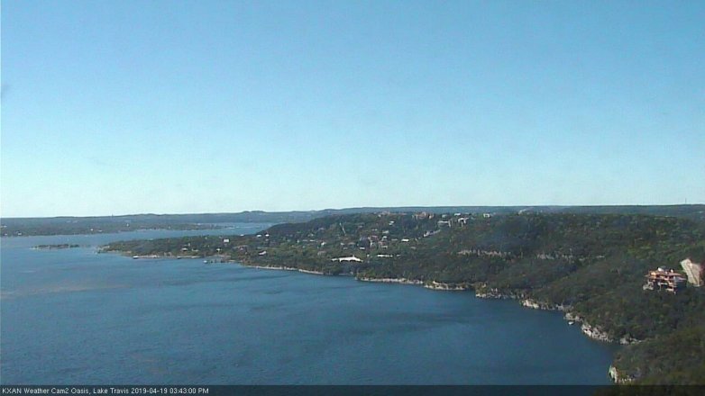 Lake Travis webcam, April 19, 2019 2:45 PM CT