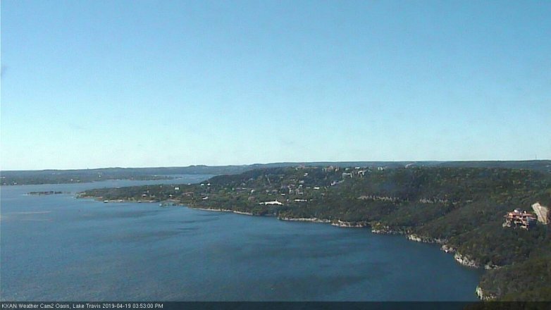 Lake Travis webcam, April 19, 2019 2:55 PM CT
