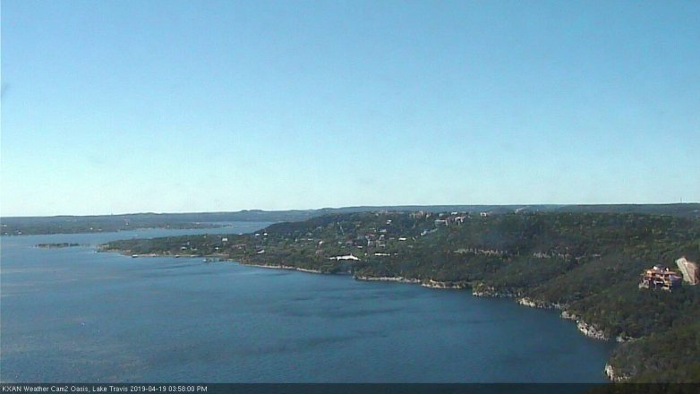 Lake Travis webcam, April 19, 2019 3:00 PM CT