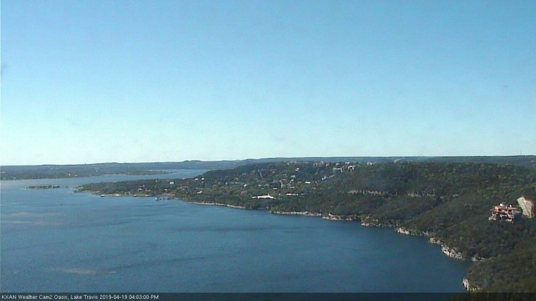 Lake Travis webcam, April 19, 2019 3:05 PM CT
