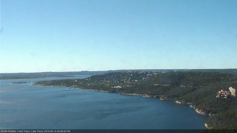 Lake Travis webcam, April 19, 2019 3:10 PM CT