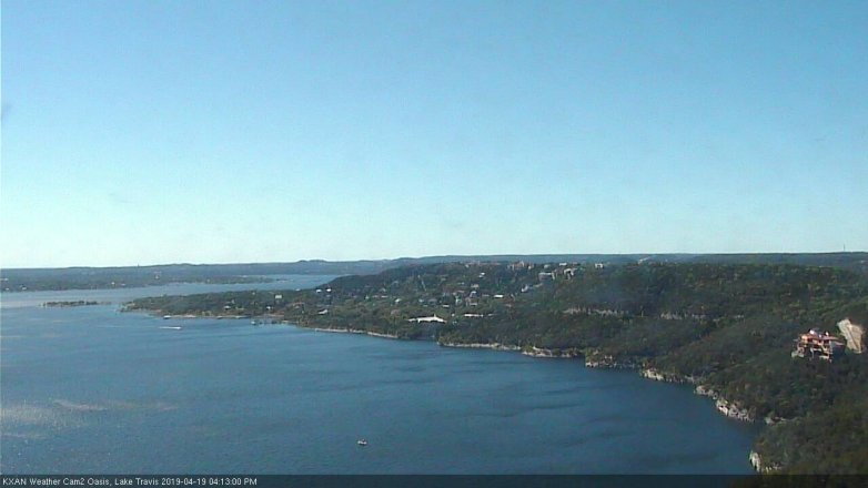 Lake Travis webcam, April 19, 2019 3:15 PM CT