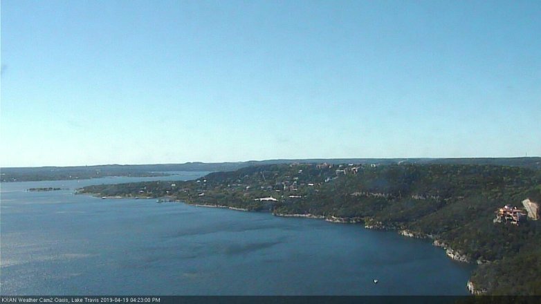 Lake Travis webcam, April 19, 2019 3:25 PM CT