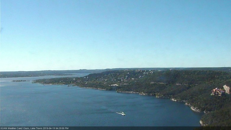 Lake Travis webcam, April 19, 2019 3:30 PM CT