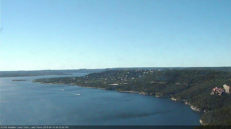 Lake Travis webcam, April 19, 2019 3:35 PM CT