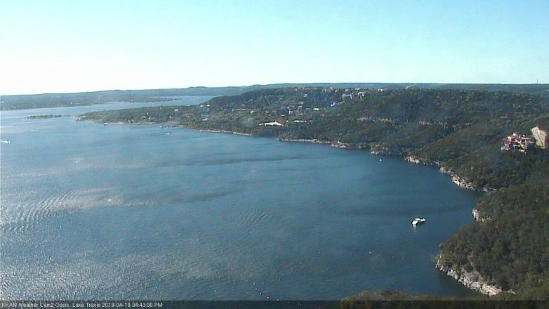 Lake Travis webcam, April 19, 2019 3:45 PM CT