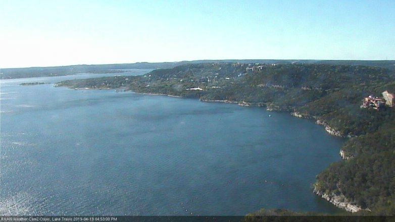 Lake Travis webcam, April 19, 2019 3:55 PM CT