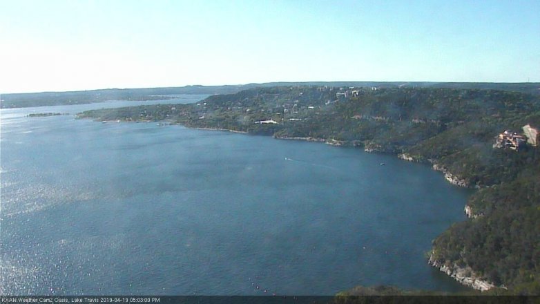 Lake Travis webcam, April 19, 2019 4:05 PM CT