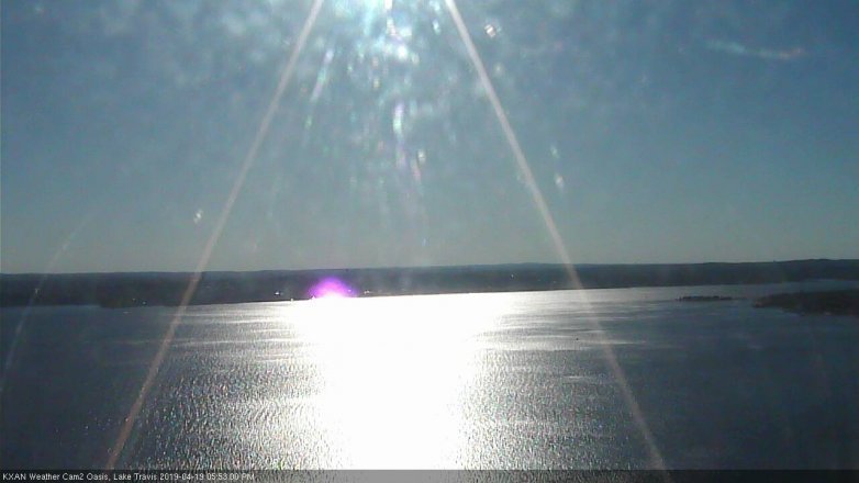 Lake Travis webcam, April 19, 2019 4:55 PM CT
