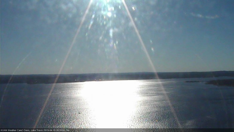 Lake Travis webcam, April 19, 2019 5:00 PM CT