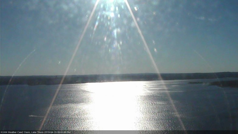 Lake Travis webcam, April 19, 2019 5:05 PM CT