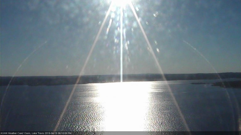 Lake Travis webcam, April 19, 2019 5:20 PM CT