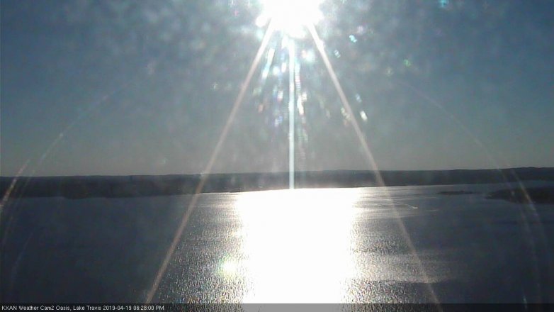 Lake Travis webcam, April 19, 2019 5:30 PM CT