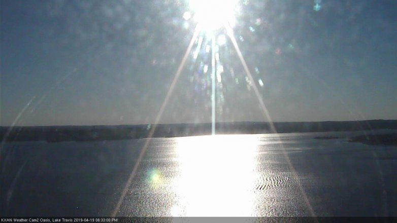 Lake Travis webcam, April 19, 2019 5:35 PM CT