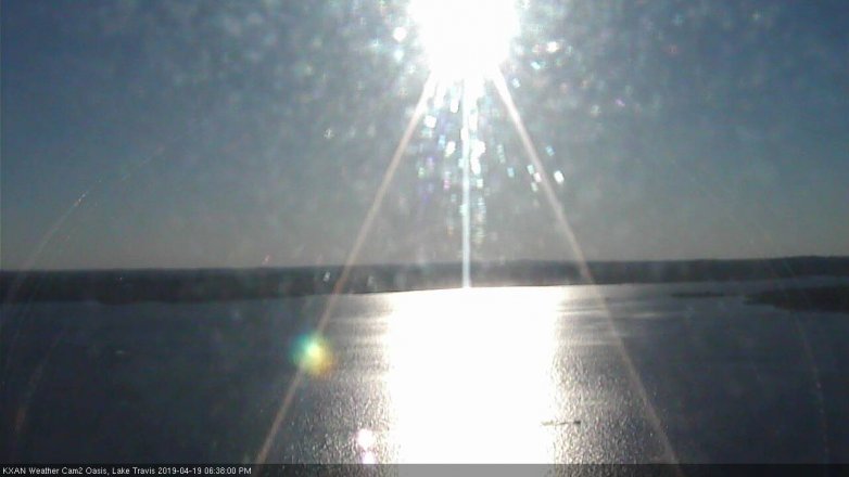 Lake Travis webcam, April 19, 2019 5:40 PM CT