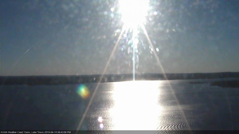 Lake Travis webcam, April 19, 2019 5:45 PM CT