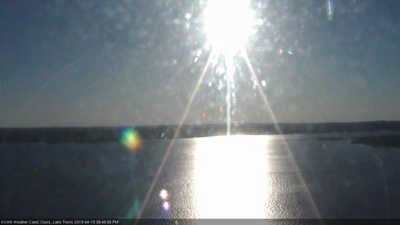 Lake Travis webcam, April 19, 2019 5:50 PM CT