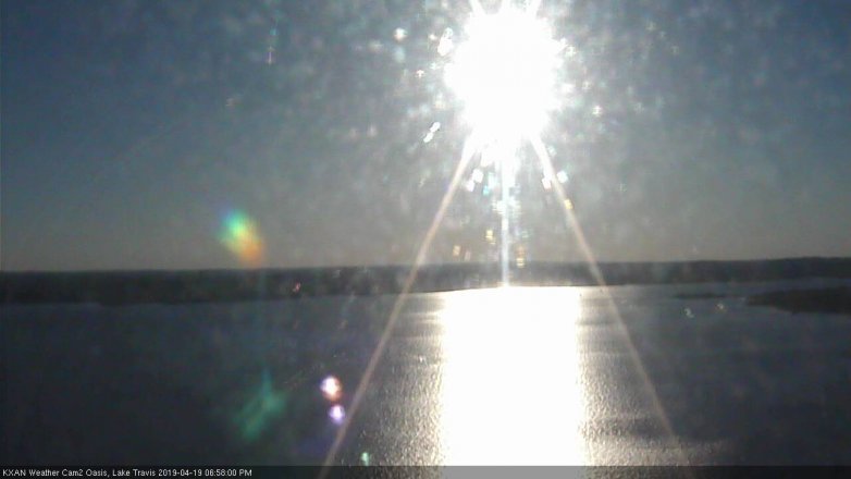 Lake Travis webcam, April 19, 2019 6:00 PM CT