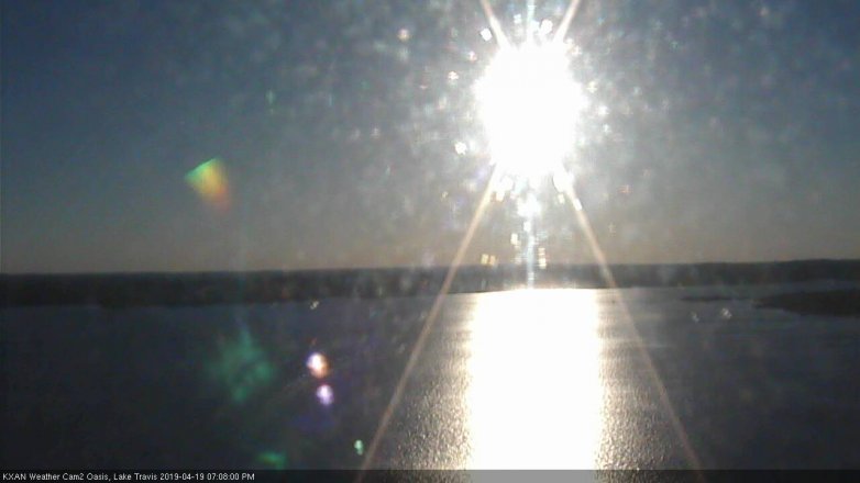 Lake Travis webcam, April 19, 2019 6:10 PM CT