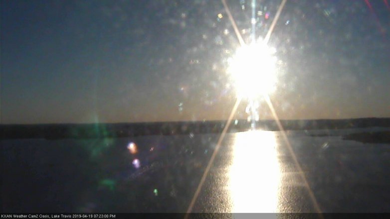 Lake Travis webcam, April 19, 2019 6:25 PM CT