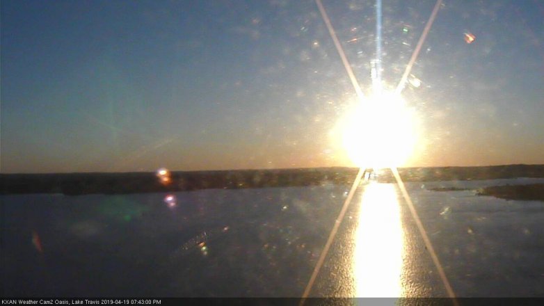 Lake Travis webcam, April 19, 2019 6:45 PM CT