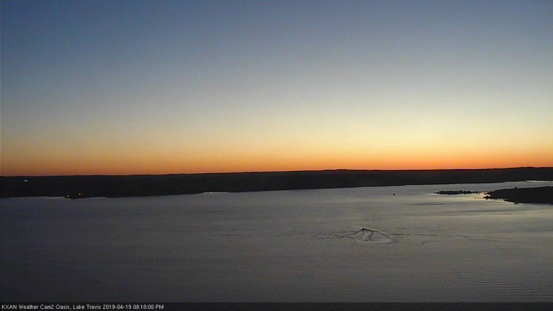 Lake Travis webcam, April 19, 2019 7:20 PM CT
