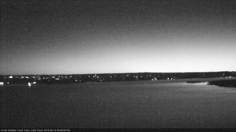 Lake Travis webcam, April 19, 2019 7:50 PM CT