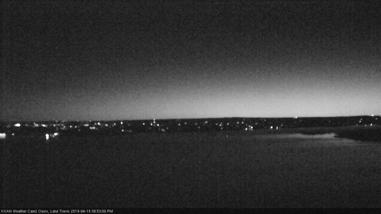 Lake Travis webcam, April 19, 2019 7:55 PM CT