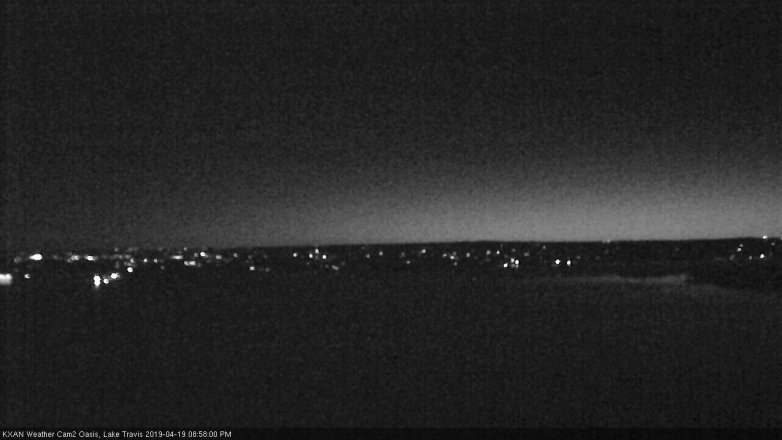 Lake Travis webcam, April 19, 2019 8:00 PM CT