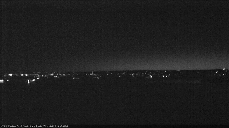 Lake Travis webcam, April 19, 2019 8:05 PM CT