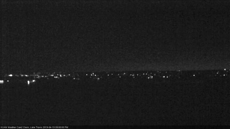 Lake Travis webcam, April 19, 2019 8:10 PM CT