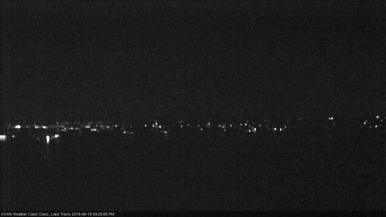 Lake Travis webcam, April 19, 2019 8:30 PM CT