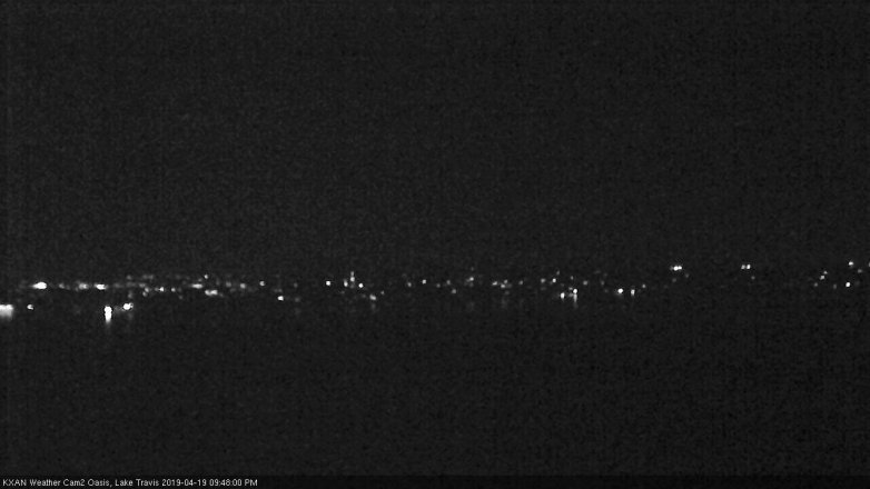 Lake Travis webcam, April 19, 2019 8:50 PM CT
