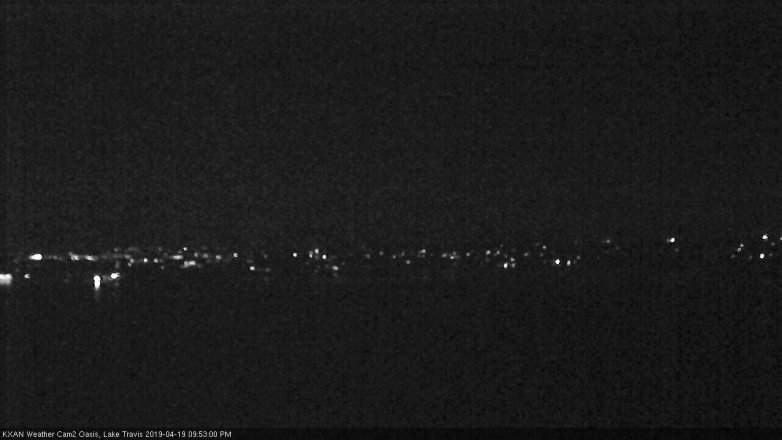 Lake Travis webcam, April 19, 2019 8:55 PM CT