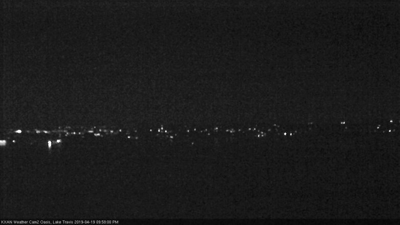 Lake Travis webcam, April 19, 2019 9:00 PM CT