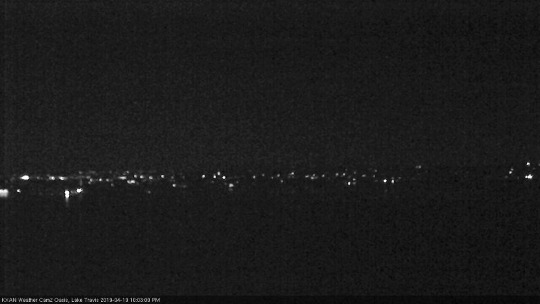 Lake Travis webcam, April 19, 2019 9:05 PM CT