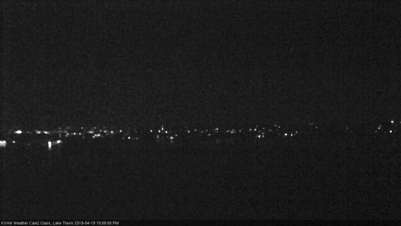 Lake Travis webcam, April 19, 2019 9:10 PM CT