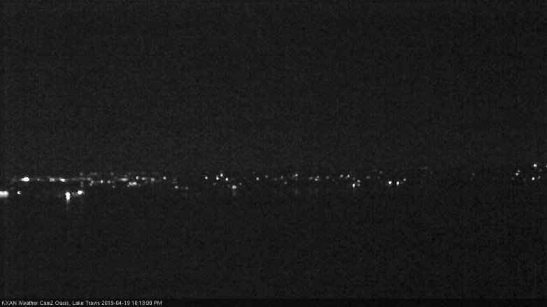 Lake Travis webcam, April 19, 2019 9:15 PM CT